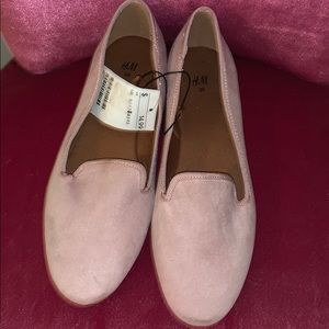 Blush pink loafers